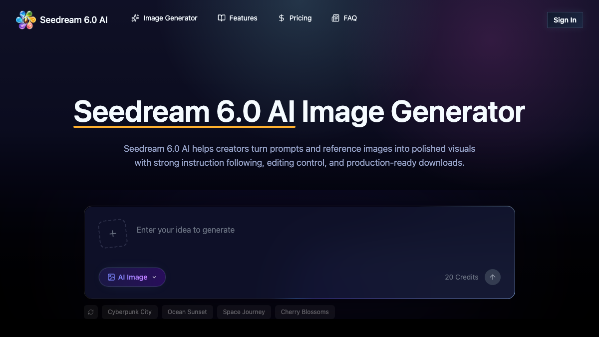 Seedream 6.0 AI Free: #1 AI Image Generator Online